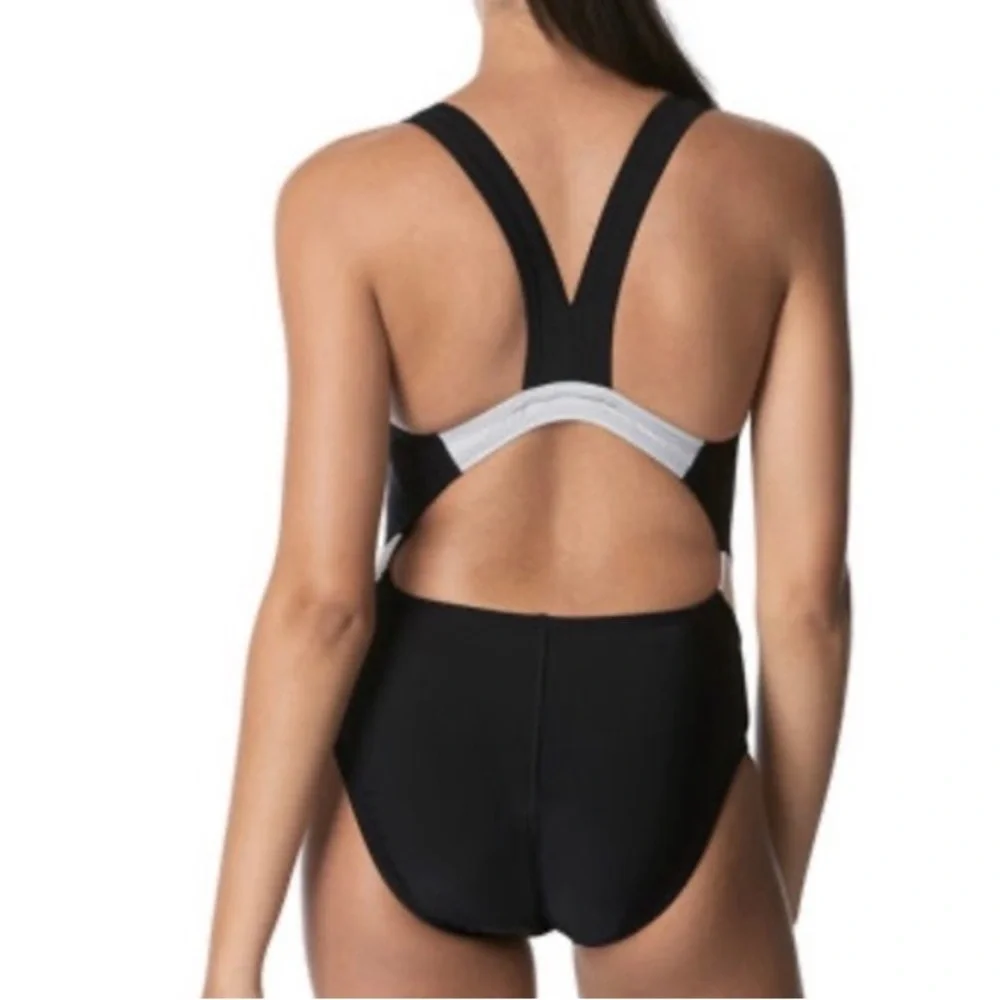 Speedo Quantum Fusion Splice Swimsuit for Women Black Athletic  Size 4 NWT